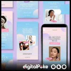 Beauty Tips IG Story Templates  | Canva Editable Social Media Pack