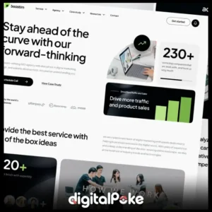 Bostim Digital Marketing Agency Landing Page | Modern & Responsive Design