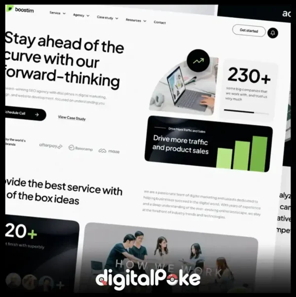 Bostim Digital Marketing Agency Landing Page | Modern & Responsive Design
