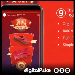 Chinese New Year Sale Instagram Story Pack | Editable Canva Templates