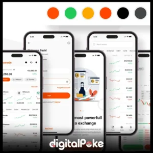 Crypto Investment Mobile App UI Kit | Modern & Clean Design System figma